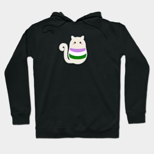 Genderqueer Pride Cat Hoodie